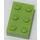 LEGO Modulex Pastel Green Modulex Brick 2 x 3 (M on Studs)