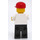 LEGO Motor Mechanic - Overalls Black with Pocket, Black Legs, Red Cap Minifigure