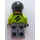 LEGO Motorcyclist in Green Patterned Jacket minifiguur