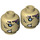 LEGO Mottrot Minifigure Head (Recessed Solid Stud) (17614 / 20758)