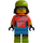 LEGO Mountain Biker mit Limette Helm Minifigur