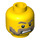 LEGO Moustache en Sideburns Minifigure Hoofd (Verzonken Solid Stud) (14263 / 19547)