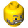 LEGO Moustache and Sideburns Minifigure Head (Recessed Solid Stud) (14263 / 19547)