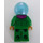 LEGO Mysterio med Grøn Dragt og Blå Hjelm med Dobbelt Hul Kap Minifigur