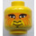 LEGO Native American Head with Orange War Paint (Safety Stud) (3626)