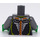 LEGO Nexo Knights Minifig Torso with Orange, Gold, Lime and Wolf Head Decoration (973 / 76382)
