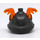 LEGO Ninjago Helm mit Cheek Protection und Transparentes Orange Schlange Heads (24484)