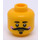 LEGO Nutcracker Dual Sided Head with Pink Cheeks, Black Mustache and Neutral Mouth / Smile with Teeth (Recessed Solid Stud) (3626)