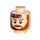 LEGO Obi-Wan Kenobi Head with dark orange beard (Recessed Solid Stud) (3626 / 100485)