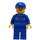LEGO Octan Worker with Blue shirt with Small Octan Logo and Oil Nametag, Blue Legs, and Blue Cap Minifigure