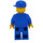 LEGO Octan Worker with Blue shirt with Small Octan Logo and Oil Nametag, Blue Legs, and Blue Cap Minifigure
