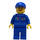 LEGO Octan Worker met Blauw Shirt met Klein Octan logo en Oil Nametag, Blauw Poten, en Blauw Pet Minifiguur