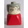 LEGO Older Lady with Gray Hair wearing Glasses on Red Base Minifigure