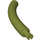 LEGO Olive Green Animal Tail Middle Section with Technic Pin (40378 / 51274)