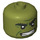 LEGO Olivgrün Groß Kopf mit Hulk Gesicht (103689)