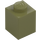 LEGO Olive Green Brick 1 x 1 with Stud on One Side (87087)