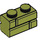 LEGO Olivgrün Backstein 1 x 2 mit Embossed Bricks (98283)
