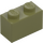 LEGO Olive Green Brick 1 x 2 with Studs on One Side (11211)