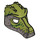 LEGO Olive Green Crocodile Mask with Silver Armor Jaw (12551 / 20064)