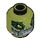 LEGO Olive Green Crokenburg Minifigure Head (Recessed Solid Stud) (3626 / 20159)