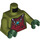 LEGO Olijfgroen Crominus met Dark Rood Torn Cape, Pearl Gold Schouder Armour, en Chi Torso (973 / 76382)