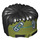 LEGO Olivgrün Frankenstein Monster oben Kopf mit Schwarz Haar und Safety Pins (10713 / 14027)