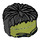 LEGO Olive Green Frankenstein Monster Top Head with Black Hair and Stitches (22179 / 93556)