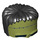LEGO Olivgrün Frankenstein Monster oben Kopf mit Schwarz Haar und Stitches (22179 / 93556)