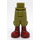 LEGO Olivgrün Friends Lange Shorts mit Brown Boots und rot Trim (18353)