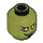 LEGO Olive Green Goblin Minifigure Head (Safety Stud) (3626 / 19101)