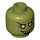 LEGO Olive Green Goblin Minifigure Head (Safety Stud) (3626 / 19101)