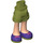 LEGO Olive Green Hip with Rolled Up Shorts with Purple shoes with Thick Hinge (35556 / 35557)