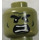 LEGO Olive Green Hulk Head (Recessed Solid Stud) (3626)
