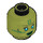 LEGO Olive Green Jedi Consular Minifigure Head (Safety Stud) (3626 / 14722)