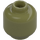 LEGO Olive Green Kithaba Head (Recessed Solid Stud) (3274)