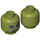 LEGO Olive Green Kithaba Head (Recessed Solid Stud) (3626 / 10486)