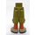 LEGO Olijfgroen Minidoll Heup met Cropped Broek met Geel Shoes (dun scharnier) (2246)