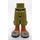 LEGO Olijfgroen Minidoll Heup met Cropped Broek met Geel Shoes (dun scharnier) (2246)