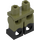 LEGO Olivově zelená Minifigurka Boky a nohy s Černá Boots (21019 / 77601)