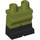 LEGO Olive Green Minifigure Hips and Legs with Black Boots (21019 / 77601)