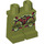 LEGO Olive Green Minifigure Hips and Legs with Dark-Red Stripes and Exoskeleton (3815 / 13059)