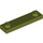 LEGO Olive Green Plate 1 x 4 with Two Studs without Groove (92593)