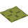 LEGO Olive Green Plate 16 x 16 x 0.7 with Cutouts (69958)