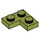 LEGO Olive Green Plate 2 x 2 Corner (2420)