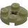 LEGO Olive Green Plate 2 x 2 Round with Axle Hole (with &#039;+&#039; Axle Hole) (4032)