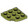 LEGO Olive Green Plate 3 x 3 Round Corner (30357)