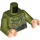 LEGO Olijfgroen Prinses Leia met Olive Groen Endor Kleding en Minifiguur Torso (973 / 76382)