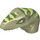 LEGO Olive Green Raptor Dinosaur Head with Orange and Brown Stripes (11853 / 11864)