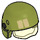 LEGO Olivgrün Resistance Trooper Helm mit Transparent Gelb Visier mit Zwei Squares (24979 / 35541)