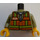 LEGO Olijfgroen Veiligheidsvest Torso met Transportlogo (973 / 76382)